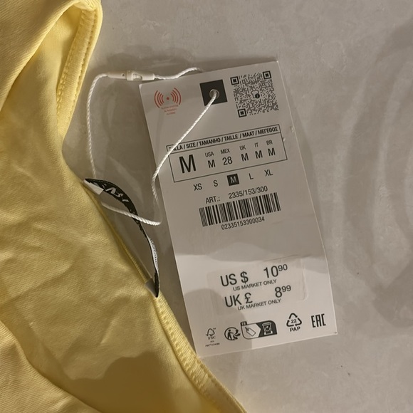 Zara yellow tank top NWT - Picture 2 of 2